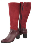 Schuhe Damenstiefel, Naturleder 101 Burgund ElitaBut