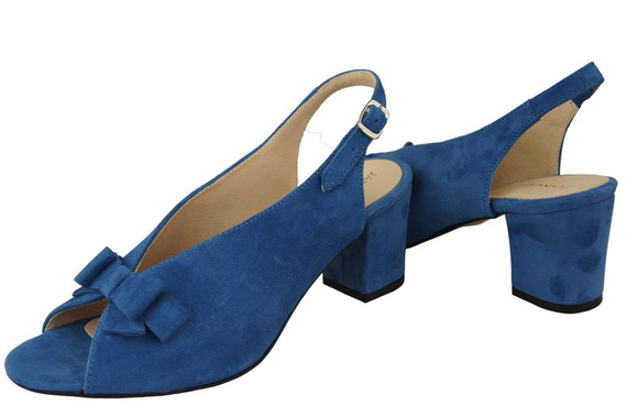 Damenschuhe Sandalen Blau, Naturleder, Wildleder 148 ElitaBut