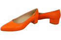 Damen Pumps Orange mit niedrigem Absatz zeitlose Eleganz und Komfort 220 ElitaBut