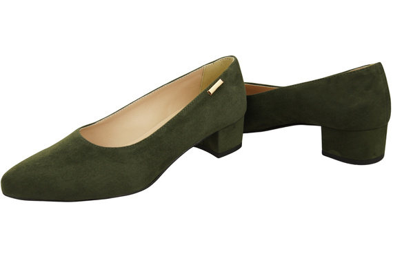 Bequeme Damen-Schuhe Khaki aus echtem Veloursleder 220 Z ElitaBut
