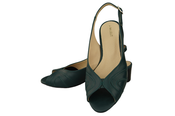 Damenschuhe Sandalen, Naturleder, Malachit 991 ElitaBut