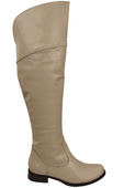 Schuhe Damenstiefel Stiefel Overknee-Stiefel, Naturleder Cappuccino Bright 638 ElitaBut
