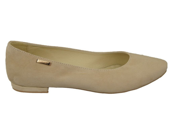 Damenschuhe Ballerinas Beige, Naturleder, Wildleder 131 ElitaBut