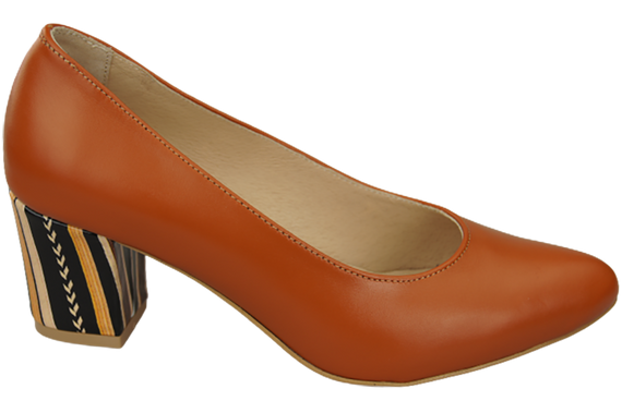 Damenschuhe Rote Pumps aus Naturleder mit Zierabsatz 158 ElitaBut