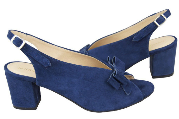 Damenschuhe Sandalen Marineblau, Naturleder, Wildleder 148 ElitaBut