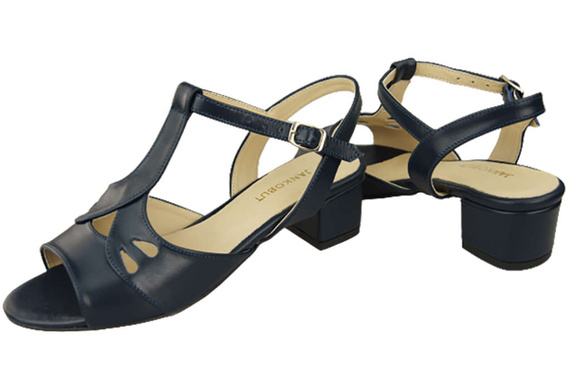 Damenschuhe Sandalen Marineblau Naturleder 169 ElitaBut