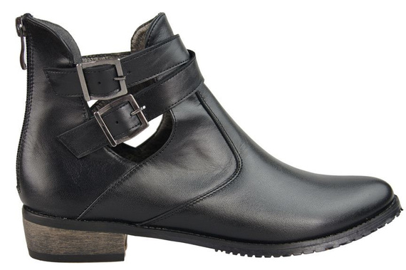 Damenstiefeletten, Naturleder, Schwarz 931 ElitaBut