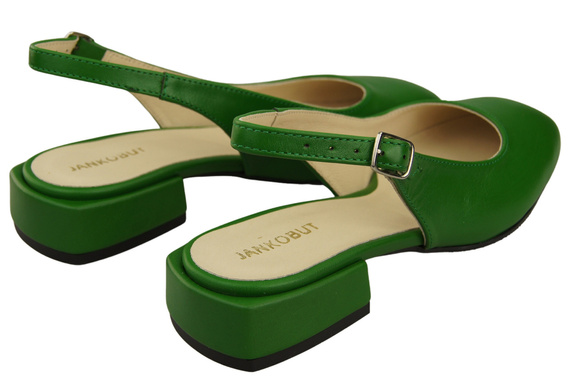 Damen Schuhe Sandalen Grün Flacher Absatz Naturleder 206 ElitaBut