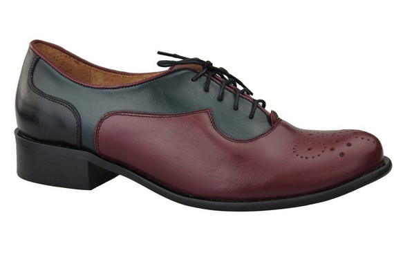 Schuhe Schnürschuhe, Naturleder, Burgund Damen 953 ElitaBut