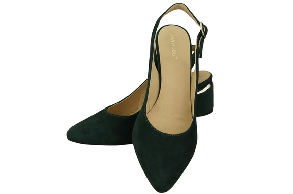 Damensandalen aus natürlichem Wildleder, grüne Eleganz und Komfort 196 von ElitaBut