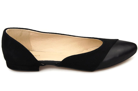 Damenschuhe Ballerinas Schwarz, Naturleder, Wildleder 146 ElitaBut