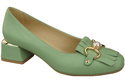 Damenschuhe Pumps mit Fransen verziert, Mint, Naturleder 195 ElitaBut