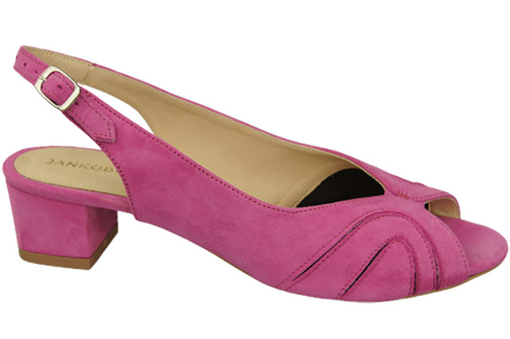 Damenschuhe Sandalen, natürliches Wildleder, Fuchsia 991 ElitaBut