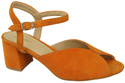 Damenschuhe Sandalen Orange, Naturleder, Wildleder 185 ElitaBut
