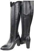 Stilvolle Damen Schwarz Stiletto Stiefel Naturleder 211 ElitaBut