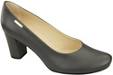 Klassische Damen Graphite Leder Mandel Nase Pumps 201 ElitaBut