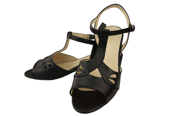 Damenschuhe Sandalen Schwarz Naturleder 169 ElitaBut