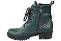 Schuhe Damen-Stiefeletten mit der Aufschrift NICE, Naturleder, Malachit 173 von ElitaBut