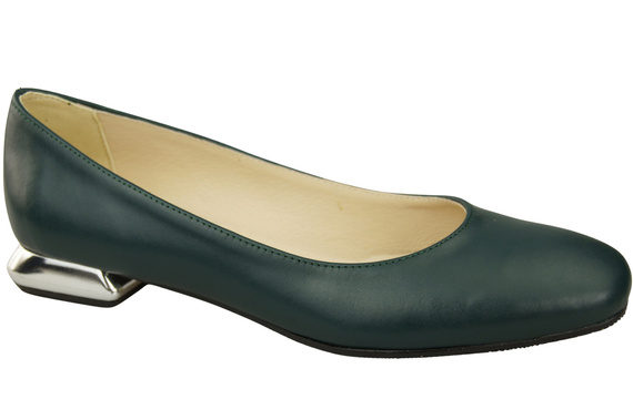 Flache Frauen Schuhe Malachit Dekorative Ferse Naturleder 209 ElitaBut