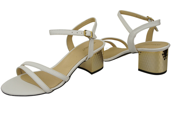 Damenschuhe Weißes Naturleder 197 Sandalen, die den Fuß sinnlich enthüllen ElitaBut