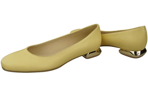 Flache Frauen Schuhe Banane Dekorative Ferse Naturleder 209 ElitaBut