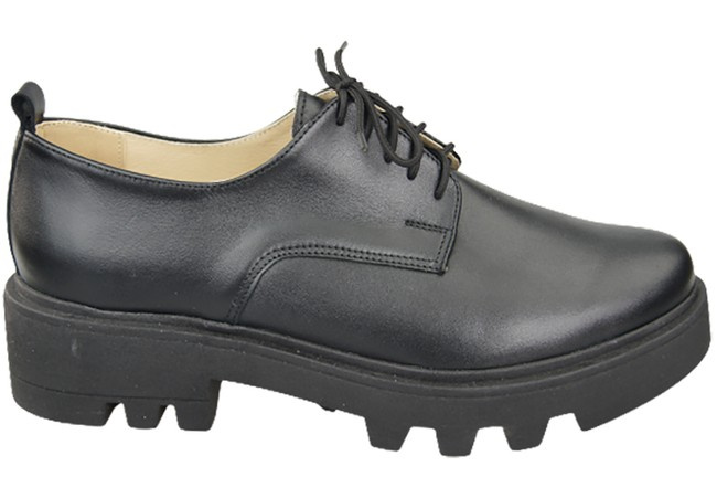 Schuhe Damen Schnürschuhe Schwarz Leder Natur 180 ElitaBut