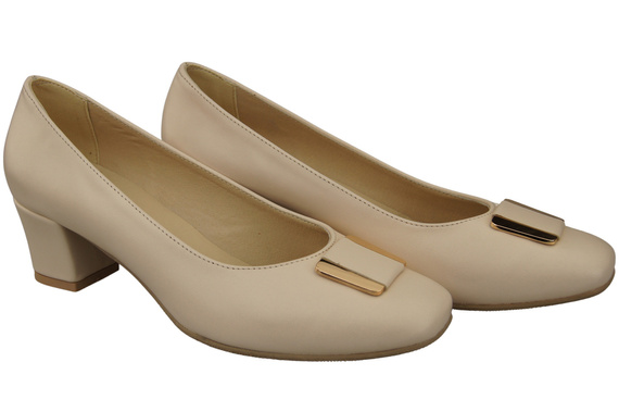 Damenschuhe Pumps Naturleder 187 Beige ElitaBut