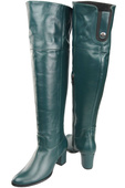 Footwear Kniehohe Overknee-Stiefel für Damen, Naturleder 190, Malachit ElitaBut