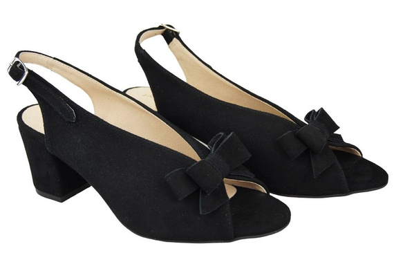 Damenschuhe Sandalen Schwarz, Naturleder, Wildleder 148 ElitaBut