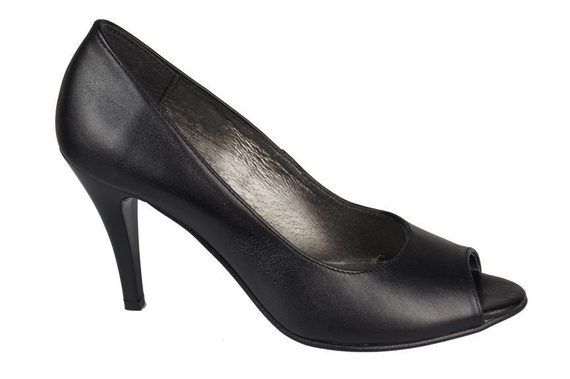 Damenschuhe Pumps, Naturleder, Schwarz 774 ElitaBut