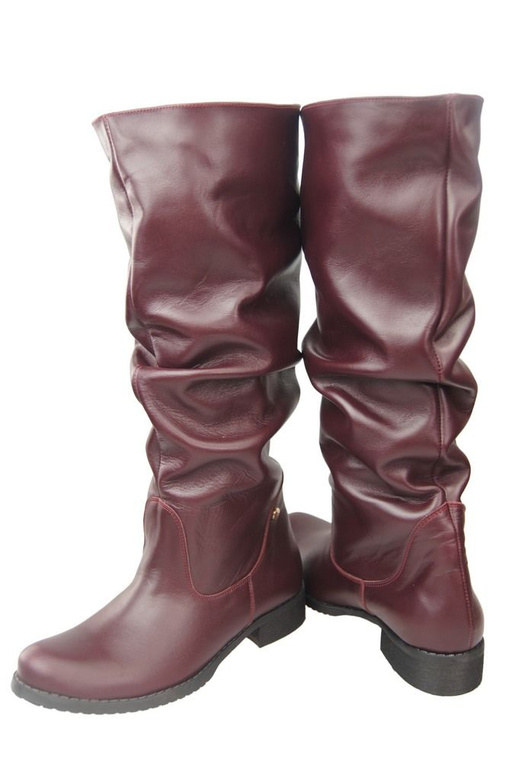 Schuhe Damenstiefel Stiefel, Naturleder 123 Bordo ElitaBut