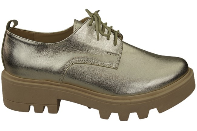 Schuhe Damen-Schnürschuhe, Goldleder, Natur 180 ElitaBut