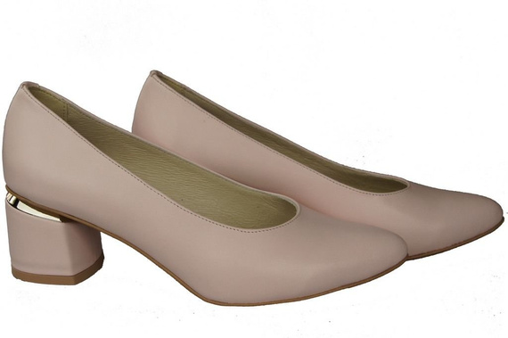 Damenschuhe Pumps Rosa Puder Naturleder 143 ElitaBut