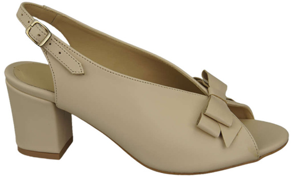 Damenschuhe Sandalen Beige, naturnarbiges Leder, 148 L ElitaBut