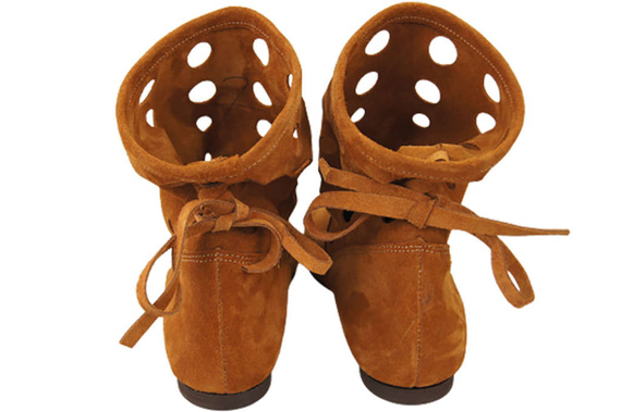 Schuhe Damen-Stiefeletten, natürliches Veloursleder, Rude 160 ElitaBut