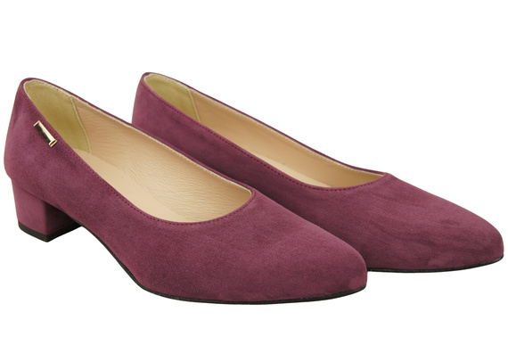 Bequeme Damen-Schuhe Burgund aus echtem Veloursleder 220 Z ElitaBut