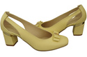 Schuhe Damen Banana Pumps aus Naturleder mit dekorativem Absatz 199 ElitaBut