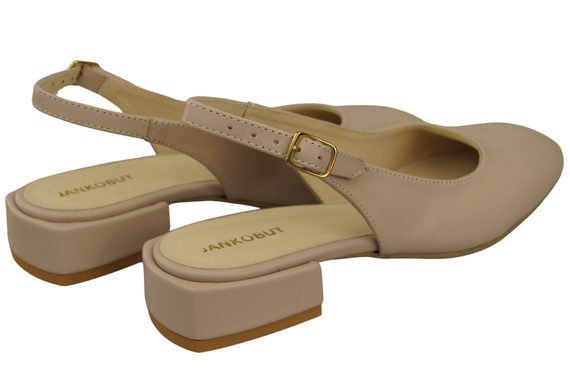 Damen Schuhe Sandalen Cappuccino Blass Flacher Absatz Naturleder 206 ElitaBut