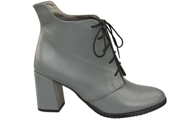 Damenschuhe Schnürstiefel Frühling/Herbst Naturleder Grau 174 L ElitaBut