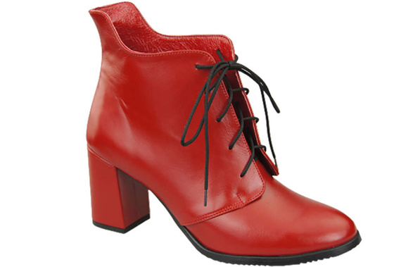 Damen Schnürstiefel Frühling/Herbst Naturleder Rot 174 L ElitaBut