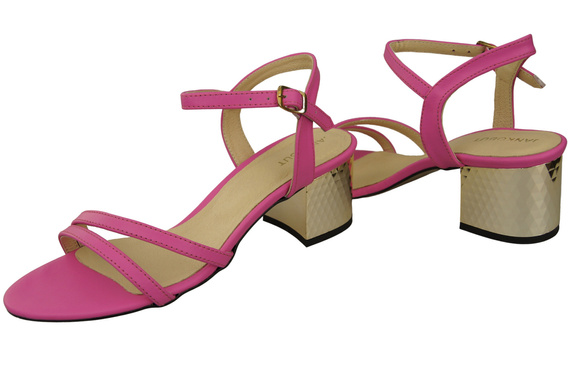 Damenschuhe Fuchsia Naturleder 197 Sinnlich freizügige Fußsandalen ElitaBut