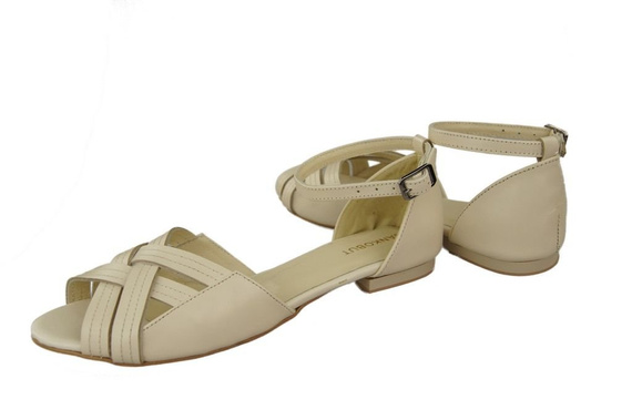 Schuhe Damen Sandalen Beige Naturleder 128 ElitaBut