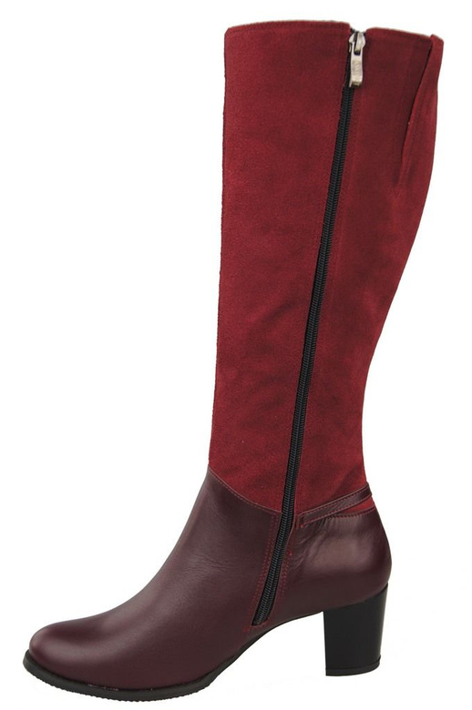 Schuhe Damenstiefel, Naturleder 101 Burgund ElitaBut