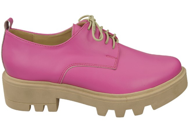 Schuhe Damen Schnürschuhe Fuchsia Leder Natur 180 ElitaBut