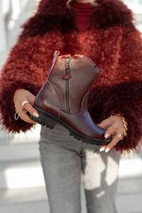 Damenstiefel Naturleder Burgund 122 ElitaBut