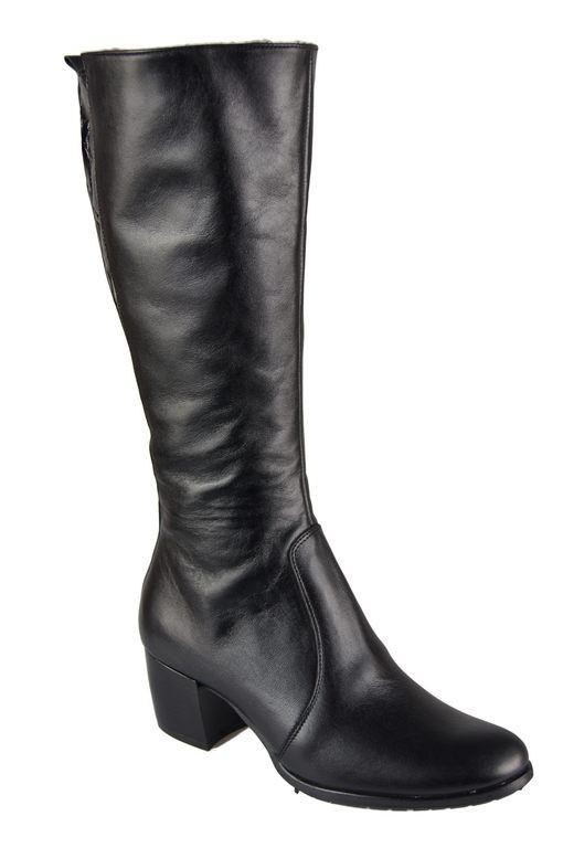 Damenstiefel, Naturleder, Schwarz 542 ElitaBut