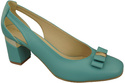 Schuhe Damen Türkis Pumps aus Naturleder mit dekorativem Absatz 199 ElitaBut