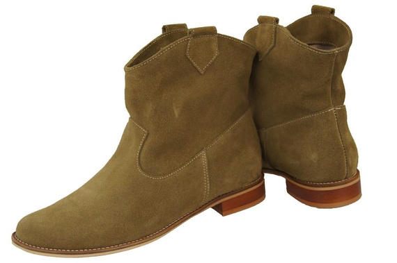Damenschuhe Frühling / Herbst Naturveloursleder Olive 132 L ElitaBut