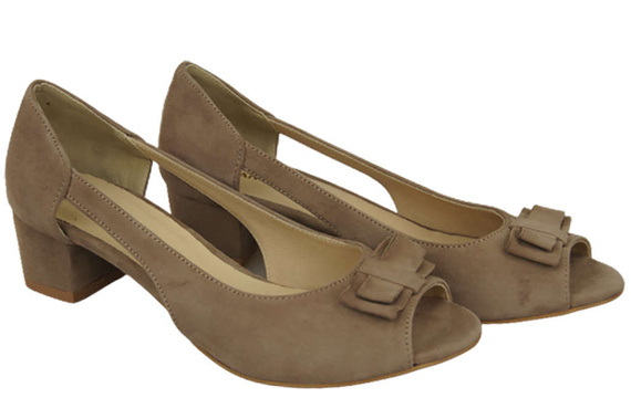 Damenschuhe Cappuccino-Sandalen, natürliches Wildleder 145 von ElitaBut