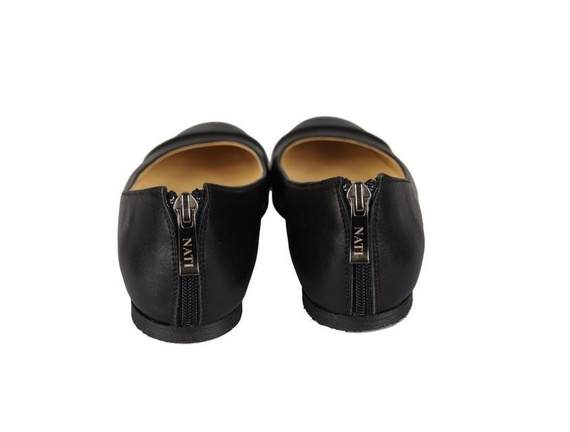 Damen-Ballerinas, Naturleder, Schwarz 759 ElitaBut